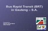 Bus Rapid Transit (BRT) in Gauteng, S.A.