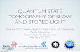Quantum state tomography of slow and stored light