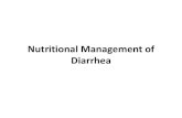 Nutritional management of diarrhea