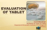 Evaluation of tablet by dev d