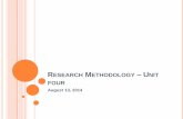 Research methodology – unit 4