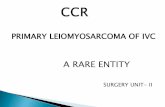 primary leiomyosarcoma of IVC: CCR Presented by Dr Anil Kumar.Senior Resident,AIIMS,New Delhi