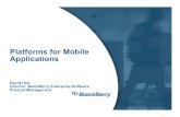 Platforms for Mobile Applications