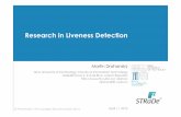 Research in Liveness Detection - Martin Drahanský