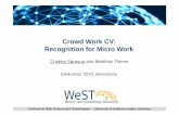 Crowd Work CV: Recognition for Micro Work