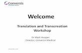 Translation and Transcreation Workshop