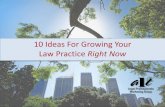 10 Ideas For Growing Your Law Practice Right Now