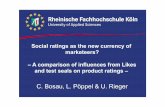 Social ratings as the new currency of marketeers? - Presentation GOR 2015