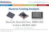 Bosch Sensortec BMI160 6-Axis MEMS IMU 2015 teardown reverse costing report published by Yole Developpement