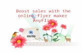 Boost sales with the online flyer maker AnyFlip