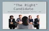 The Right Candidate:  English HR Vocabulary