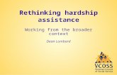 Dean Lombard - VCOSS - Rethinking hardship assistance: working from the broader context