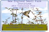 New England Small Farm Institute 2014 Transition plan