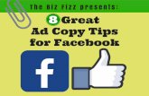 The Biz Fizz presents:  8 Great Ad Copy Tips for Facebook