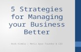 5 Strategies for Managing your Business Better