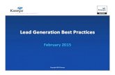 Lead Generation Best Practices | Kaseya Partner Program VAR Onboarding Tool