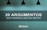 20 Argumentos para usar en Ventas