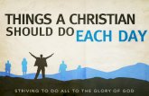Things a Christian Should Do Each Day