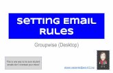 Setting up Email Rules in Groupwise -desktop version
