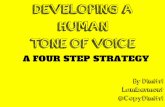 Developing a human tone of voice: 4 step strategy