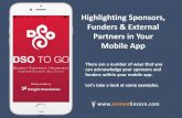 Highlighting Sponsors, Funders and External Partners in Your Mobile App
