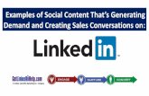 Examples of Social Content That's Generating Demand and Creating Sales Conversations on LinkedIn