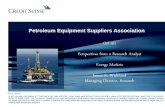Petro equipment suppliers association   credit suisse presentation