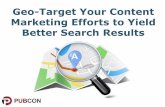 Geo Targeting Your Content for Better Search Results