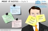 Post it notes style design 3 powerpoint ppt templates.
