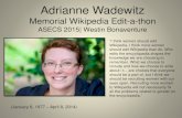 Adrianne Wadewitz Memoriad Wikipedia Edit a-thon slides