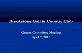 Greens Committee Meeting april 7, 2015
