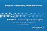 Håberget BankID: Nøkkelen til digitalisering IKT-Norge FinTech