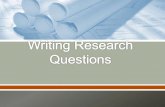 Chapter 3: Research Question
