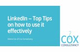 4 top tips for using LinkedIn effectively