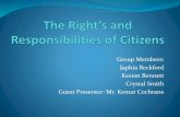 The right’s and responsibilities of citizens