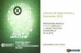 Resumen ejecutivo: Programa Marco por el empleo y la reactivación Económica 2014-2016