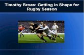 Timothy Broas: Getting in Shape for Rugby Season