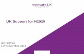 Ian Holmes: Innovate UK Support for H2020 Collaboration