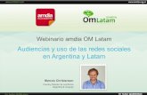 [WEBINARIO amdia OM Latam] Audiencias y uso de las redes sociales en Argentina y Latam
