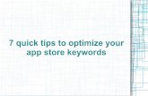 7 quick tips to optimize your app store keywords