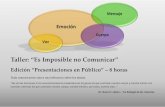 Taller de Comunicación "Presentaciones en Público" Edición de 8 horas