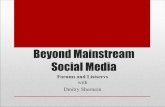 Beyond mainstream social media with Dmitry Shesterin