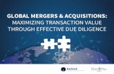 Global Mergers & Acquisitions: Maximizing Transaction Value Through Effective Due Diligence