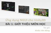 Giới thiệu môn học ứng dụng NGUI cho unity3D