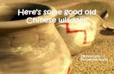 Here’s some good old Chinese wisdom! - Crackpot