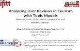 Analyzing User Reviews in Tourism with Topic Models
