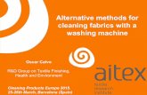 Alternative methods for cleaning fabrics with a washing machine