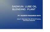 Lube oil blending plant
