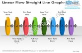 Linear flow straight graph 8 stages inspection business power point templates