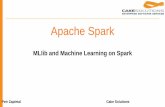 MLlib and Machine Learning on Spark